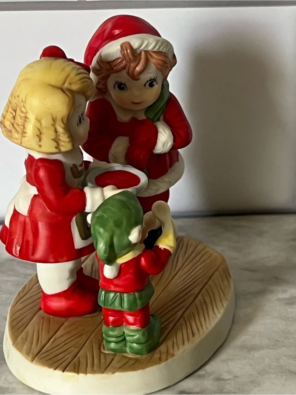 Vintage 1991 Campbell Kids Christmas Figurine | Bisque Porcelain Santa